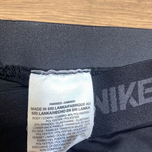 Nike Pro Black Women's Cropped Training Mid Rise Tights Athletic Size Medium - Picture 5 of 9